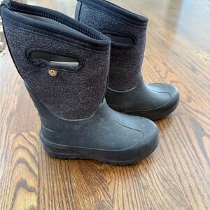 Kids Waterproof Black Boots